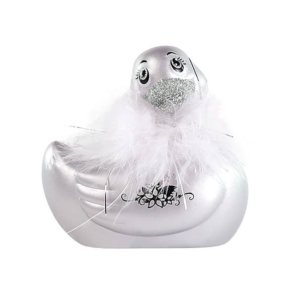 It's the BOMB® - Wholesale Sex Toy - Gorgeous Gold Duck w/Boa I Rub My Duckie Massager Vibrator