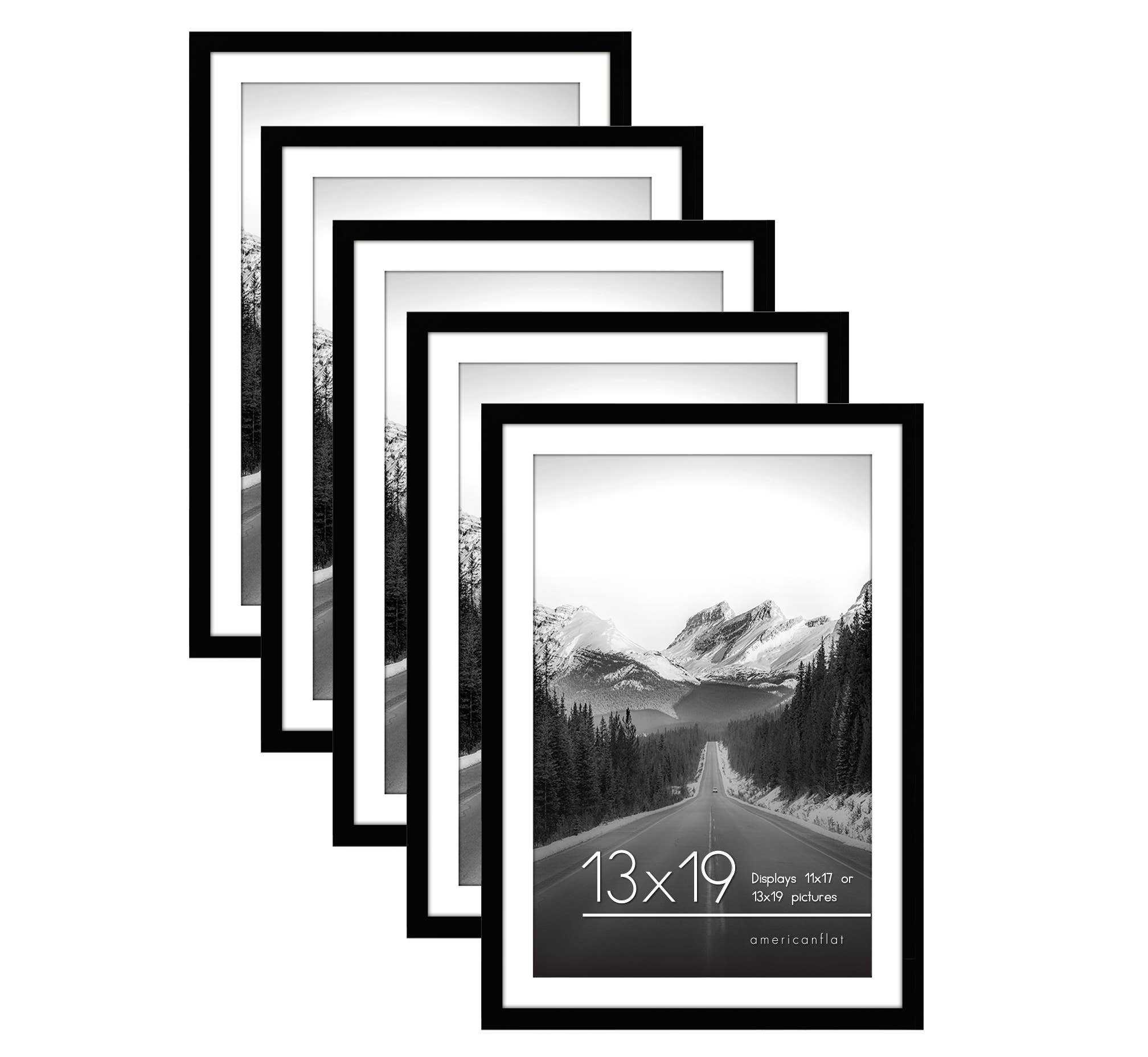 Americanflat - Wholesale Picture Frame - Americanflat Picture Frame with Mat Slim Molding (5 Pack)20