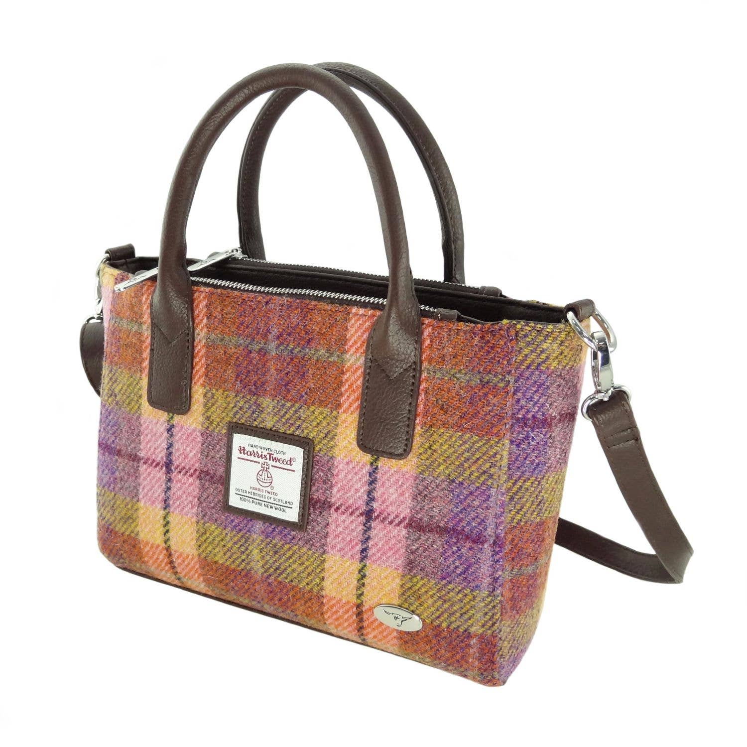 Glen Appin Of Scotland - Wholesale Tote Bag - Women's - LB1228 Harris Tweed 'Brora' Small Tote24