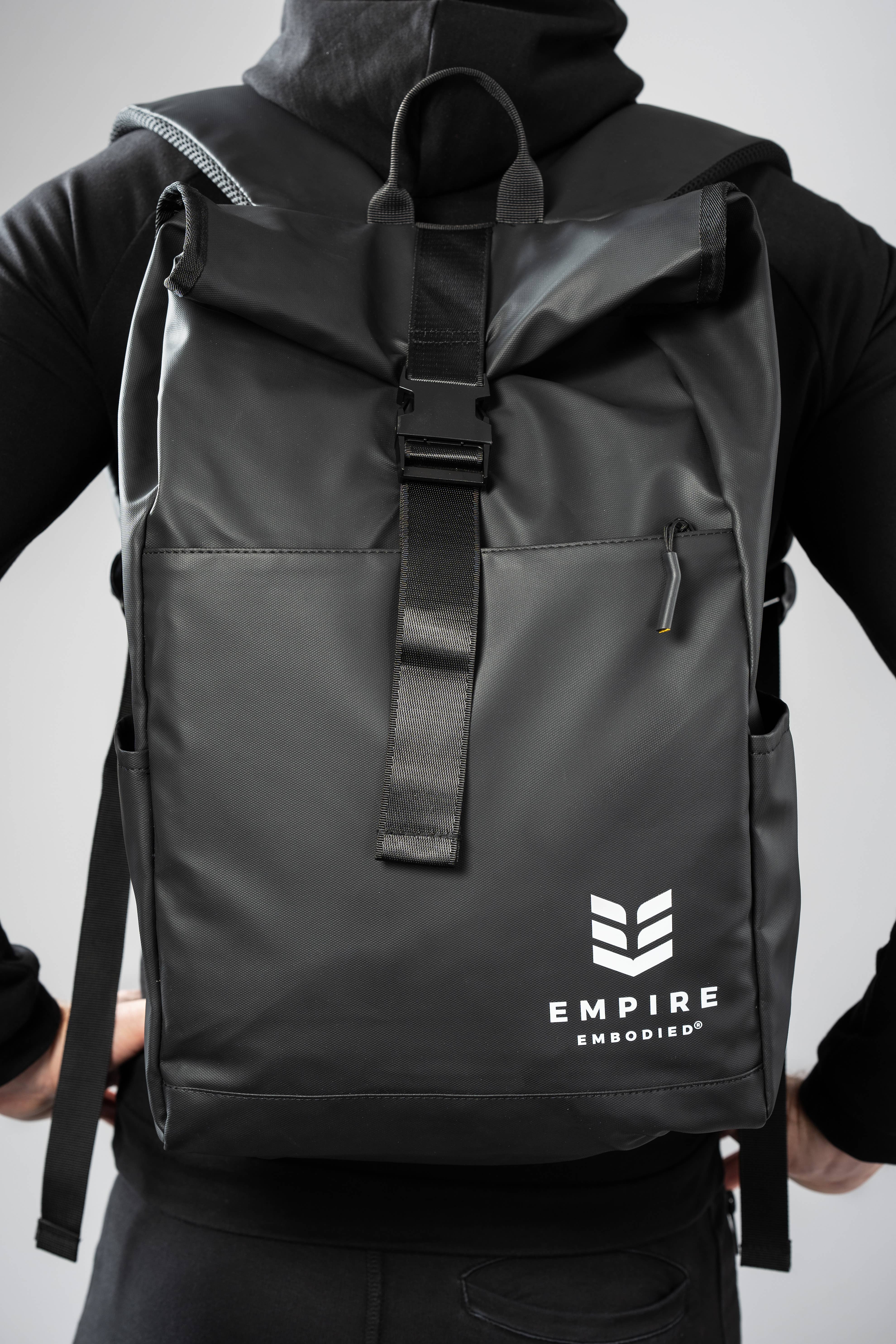 Empire Embodied - Wholesale Backpack - Unisex - Athlete's Companion Backpack Rolltop Rucksack black2