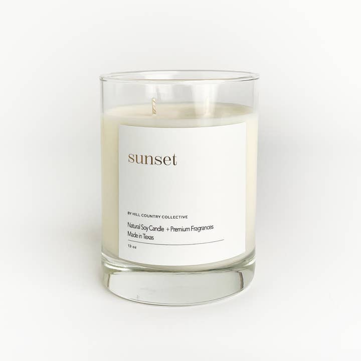 Hill Country Collective - Wholesale Jar/Filled Candle - Sunset | Citrus + Oat + Soothing | Elevated Soy Candle, 11oz2