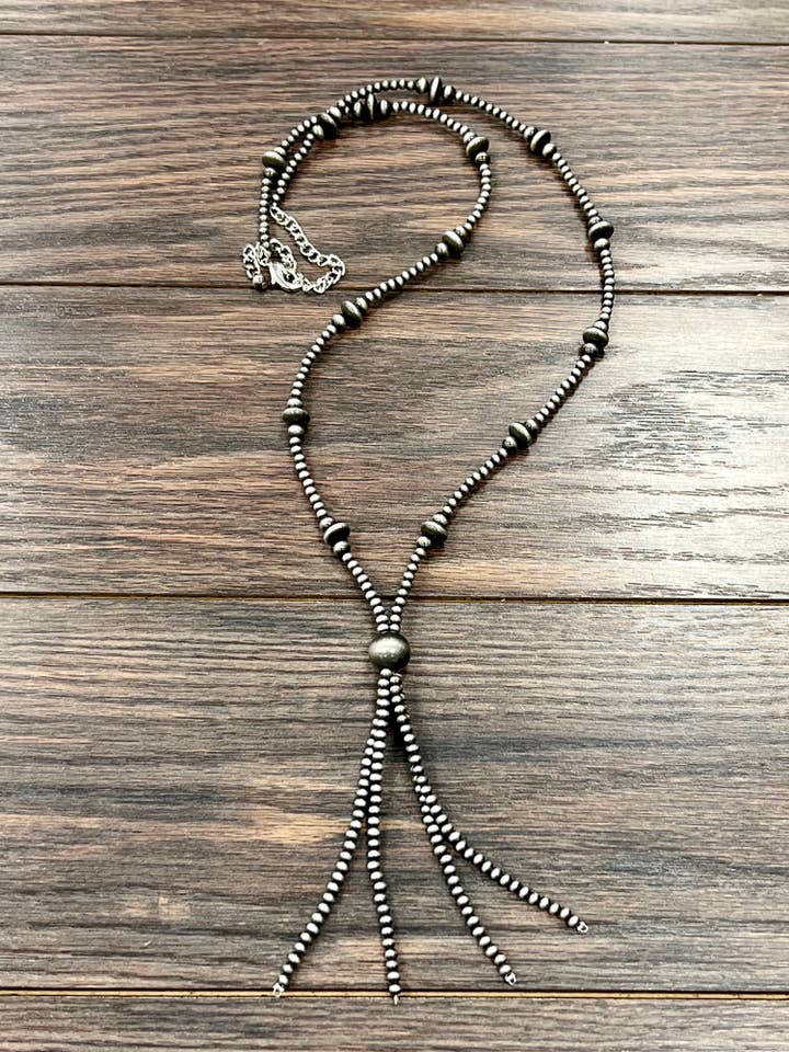 739368, Handmade 30" Navajo Bead Y-Necklace for wholesale by ISAC Trading Inc