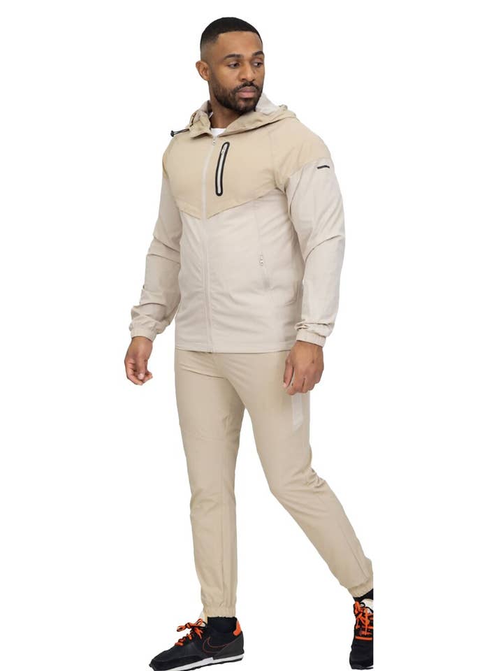 SOFTSHELL HOODED WINDBREAKER JACKET JOGGER for wholesale by justyouroutfit