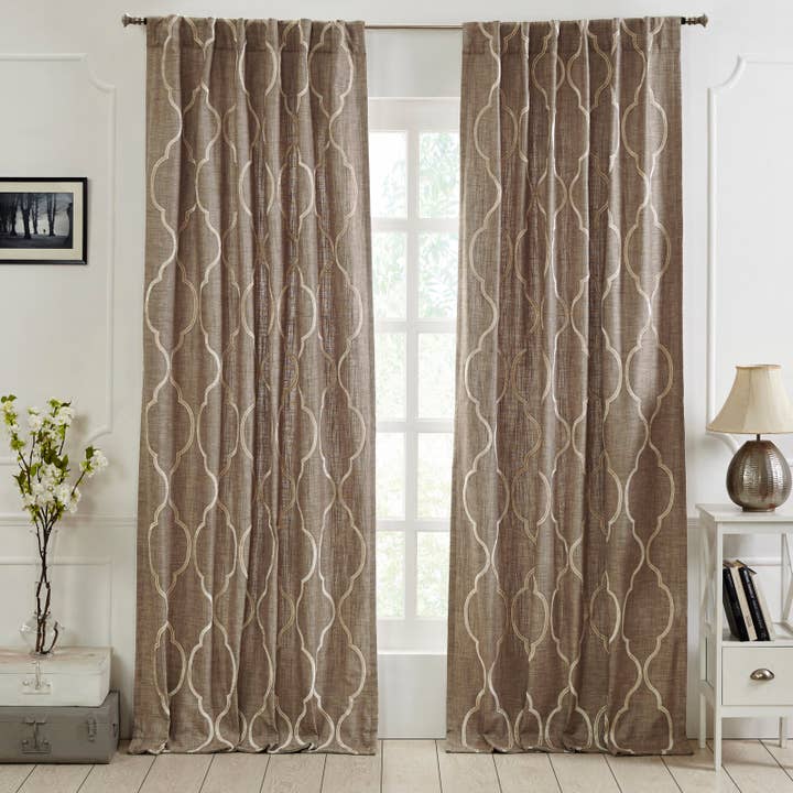 India's Heritage - Wholesale Curtain - Cordoba Textured Linen Curtain, Brown
