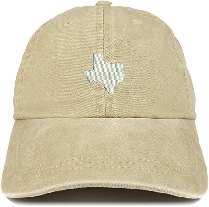 Trendy Apparel Shop - Wholesale Baseball Cap - Unisex - Texas State Map Embroidered Washed Cotton Adjustable Cap8