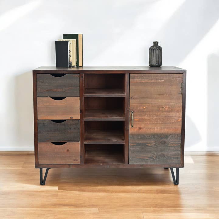Cheungs Home Decor - Wholesale Bedroom Furniture - Walter Wooden Dark Brown Storage Cabinet