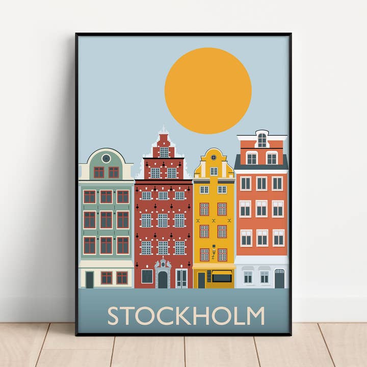 Stockholm Unframed Print for wholesale by Gail Myerscough