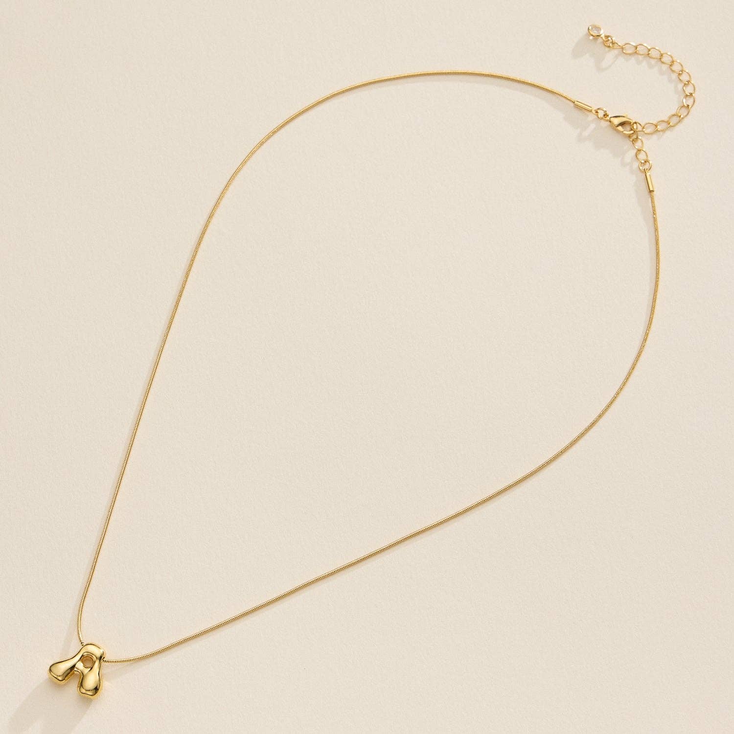 Frem - Wholesale Pendant/Charm Necklace - 16 Assorted 18K Gold Dipped Bubble Initial Necklace2