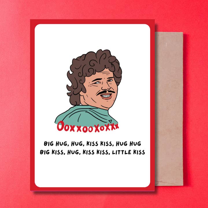 Xoxo Pop Culture card with envelope for wholesale by Gaec Studio