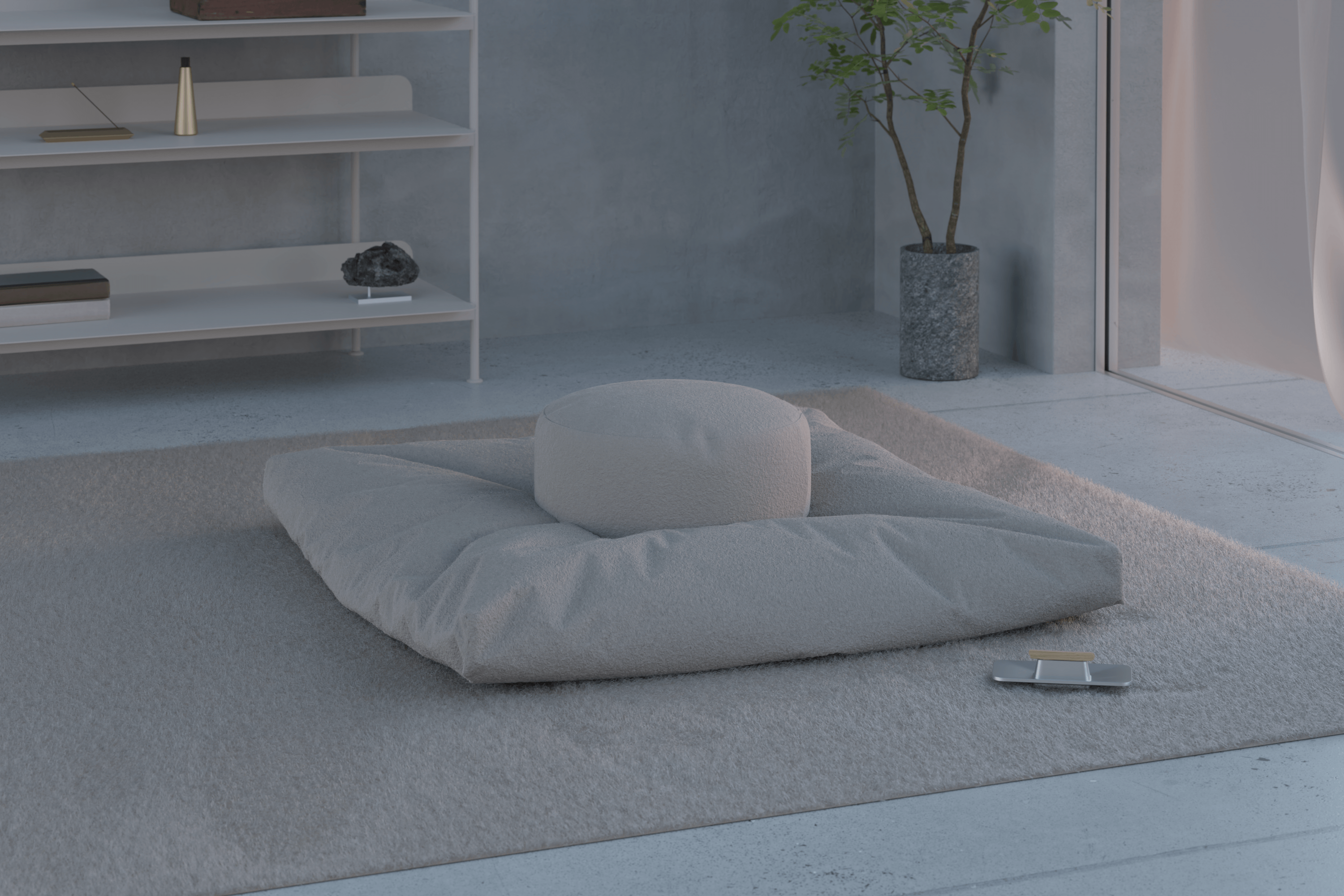 Walden – wholesale Meditation supplies – Bouclé Meditation Cushion & Mat Set8