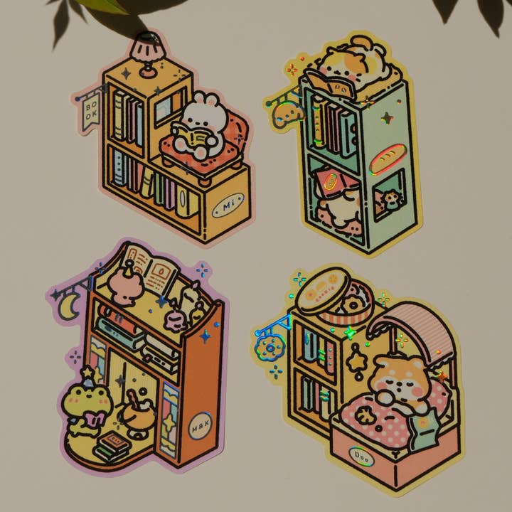 Bunnie Island Læseklub Udstansede Klistermærker for engroshandel hos 2jingis2jing