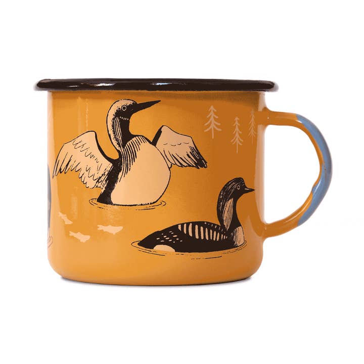 Bird Collective - Wholesale Coffee Mug - Loons of North America Large Enamelware Mug0