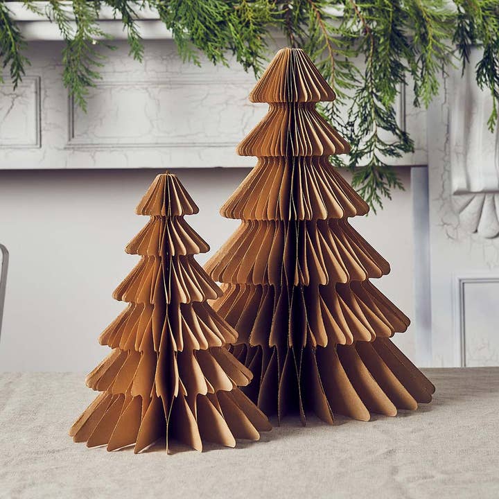 Christmas Tree Glitter Edge Honeycombs 2 Pack for wholesale by Hootyballoo by Club Green