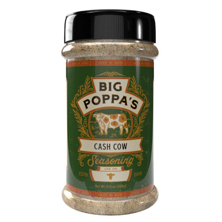 Assaisonnement Big Popp's Cash Cow pour la vente par Big Poppa Smoker
