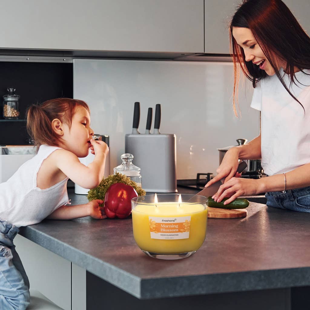 MVP Group International INC - Wholesale Jar/Filled Candle - Morning Blossoms Odor Eliminating Scented Candle, 14oz3