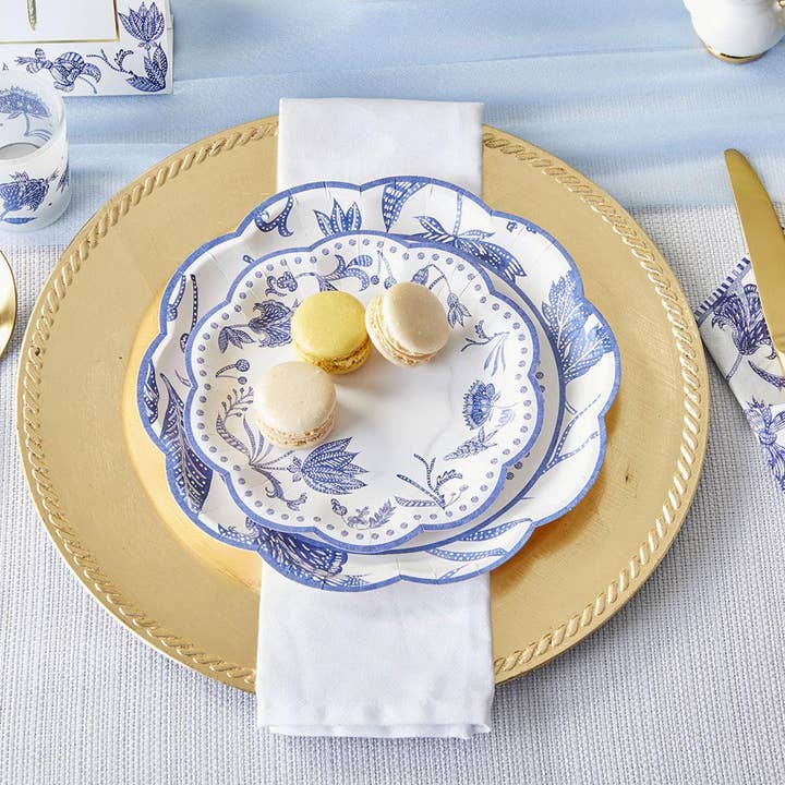 Kate Aspen - Wholesale Disposable Tableware Pack - Blue Willow 62 Piece Party Tableware Set (16 guests)