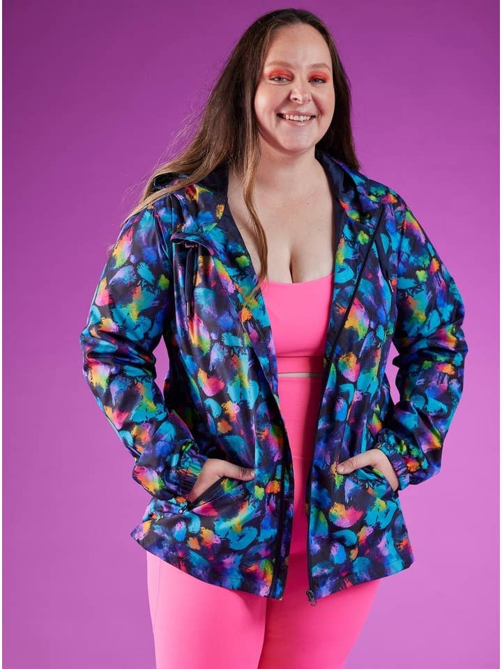 Mama Movement - Wholesale Raincoat – Women's - Rainbow Splatter Raincoat - Adults7