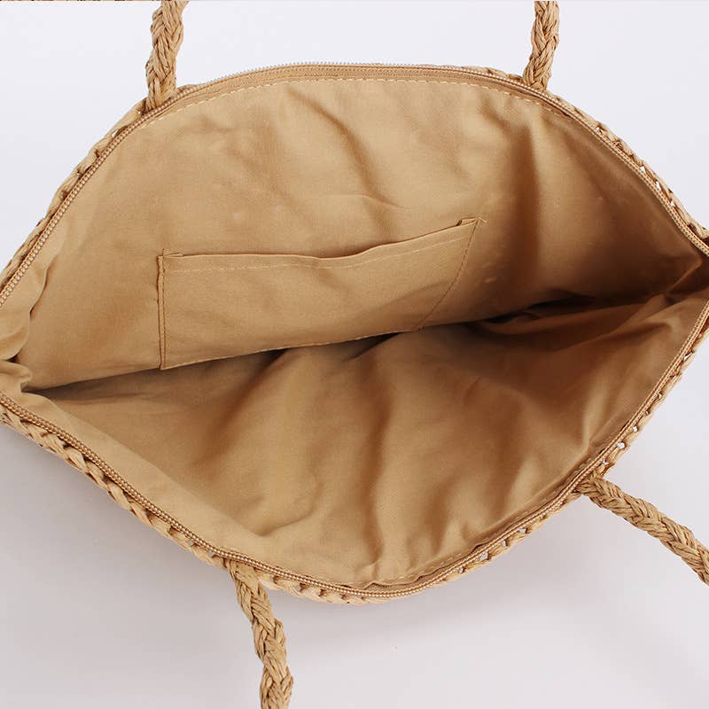 EmberLoom – wholesale Tote bag – Women's – Woven Round Handle Tote5