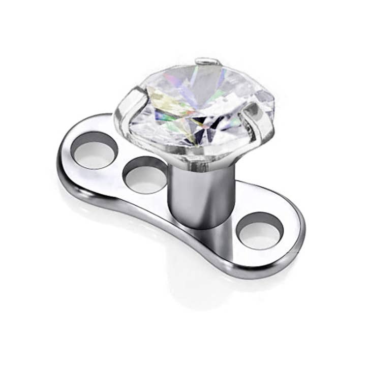 Awaken – Großhandel Einzelohrring – Dermal Anchor mit Kristall - PZ-0111