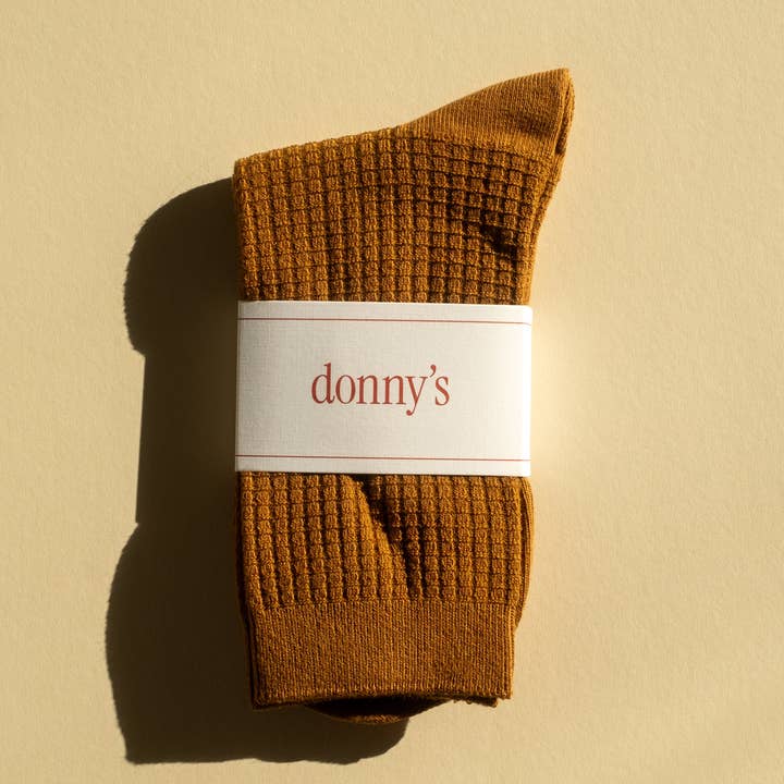 Summer Waffle Socks in Arabica for wholesale by Donny's