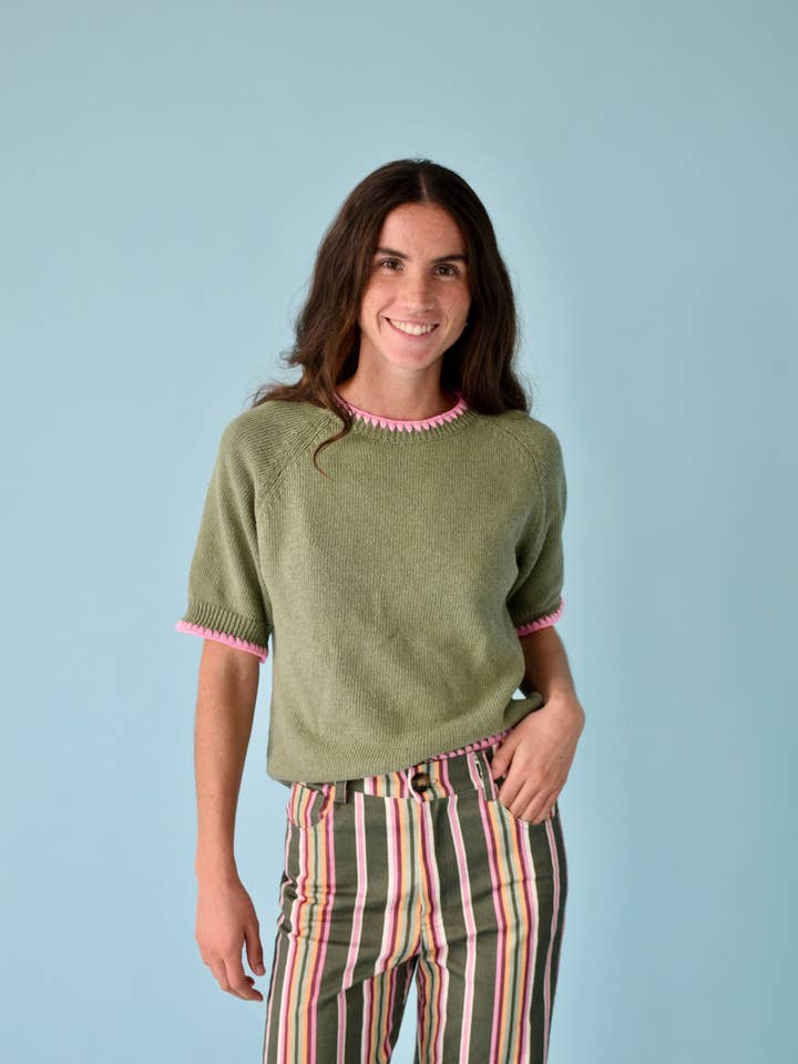 Joana Khaki T-shirt for wholesale by MindTraveler