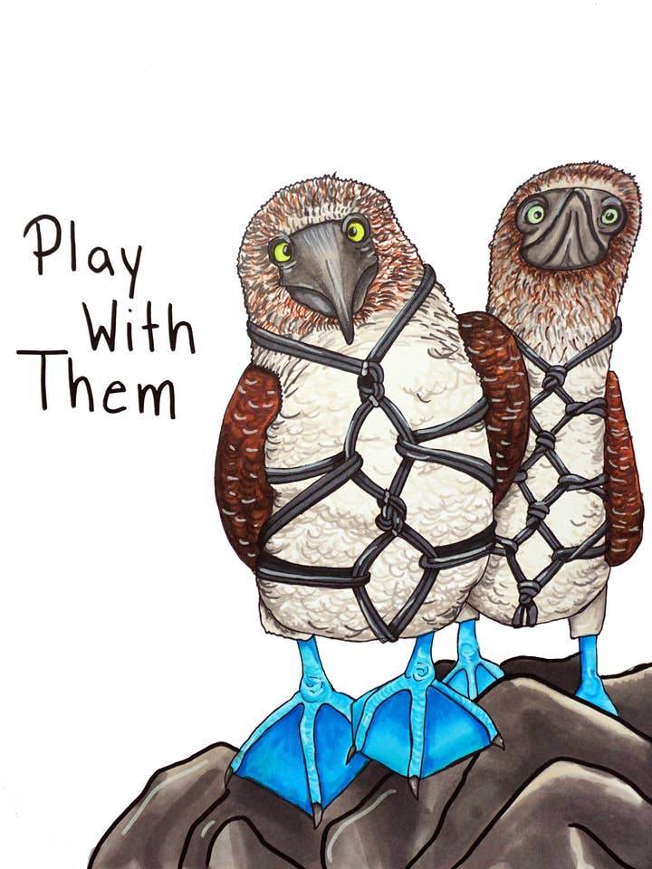 Sein aux pieds bleus de Shibari pour la vente par Harth Creations