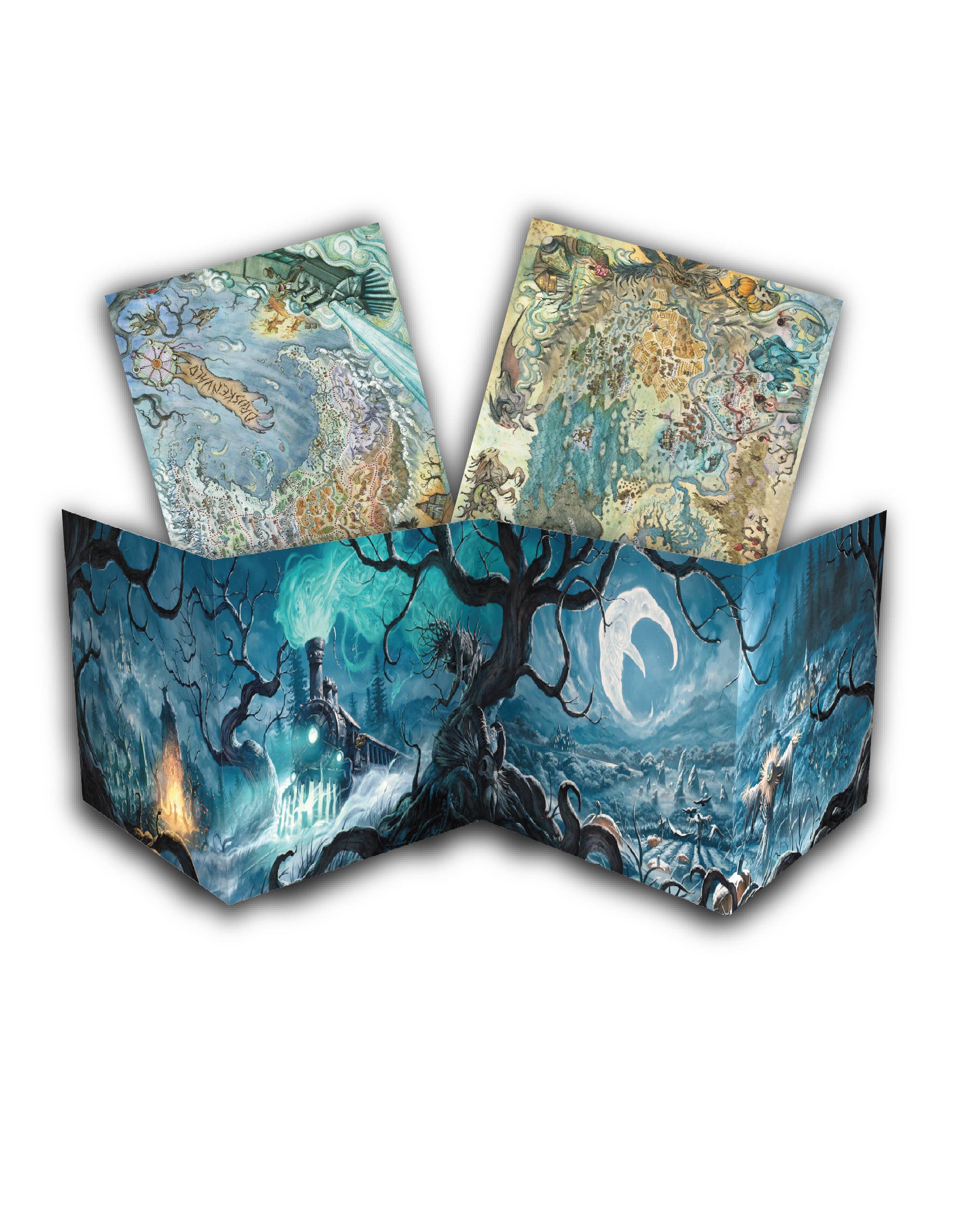 Avantris Entertainment - Wholesale Board Game - The Crooked Moon - Wickermoor GM Screen & Maps (Full Case)