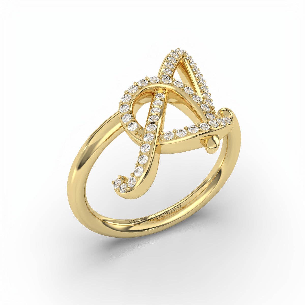 Vienna Domani Jewelry - Wholesale Multi-Stone Ring - Iced Initial Ring1