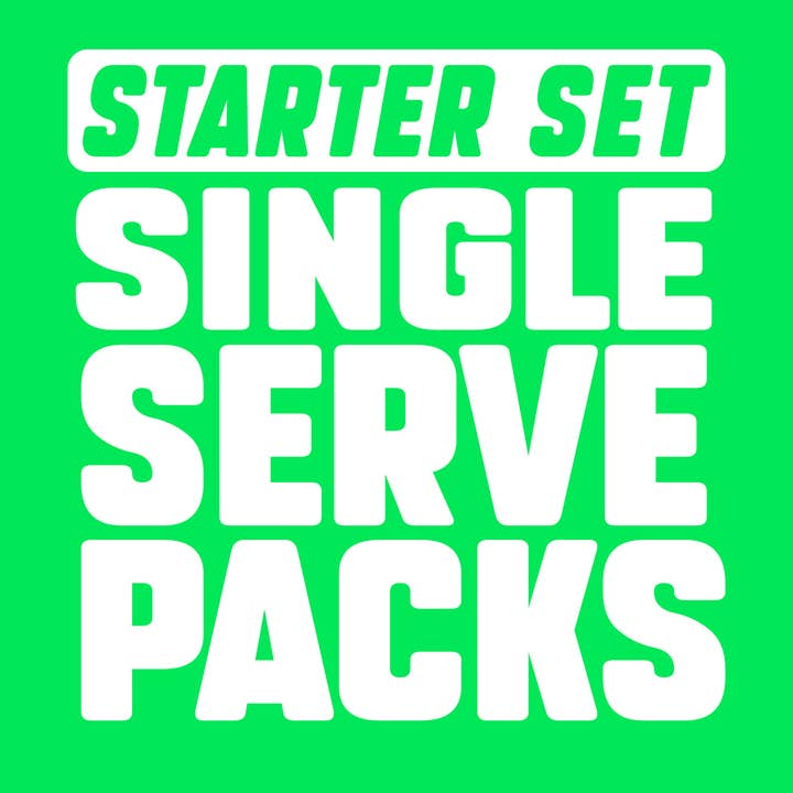 STARTER SET :: SINGLE SERVE PACKS for wholesale by Leisuremann's Cocktail Mixes