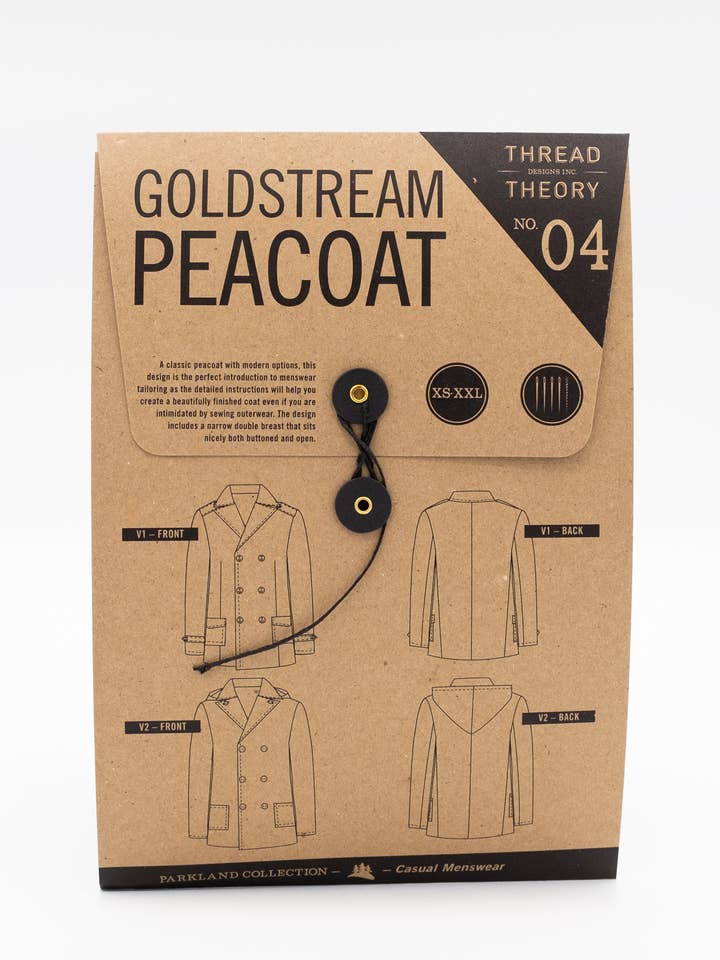 Goldstream Peacoat Tissue Sewing Pattern for wholesale by Thread Theory
