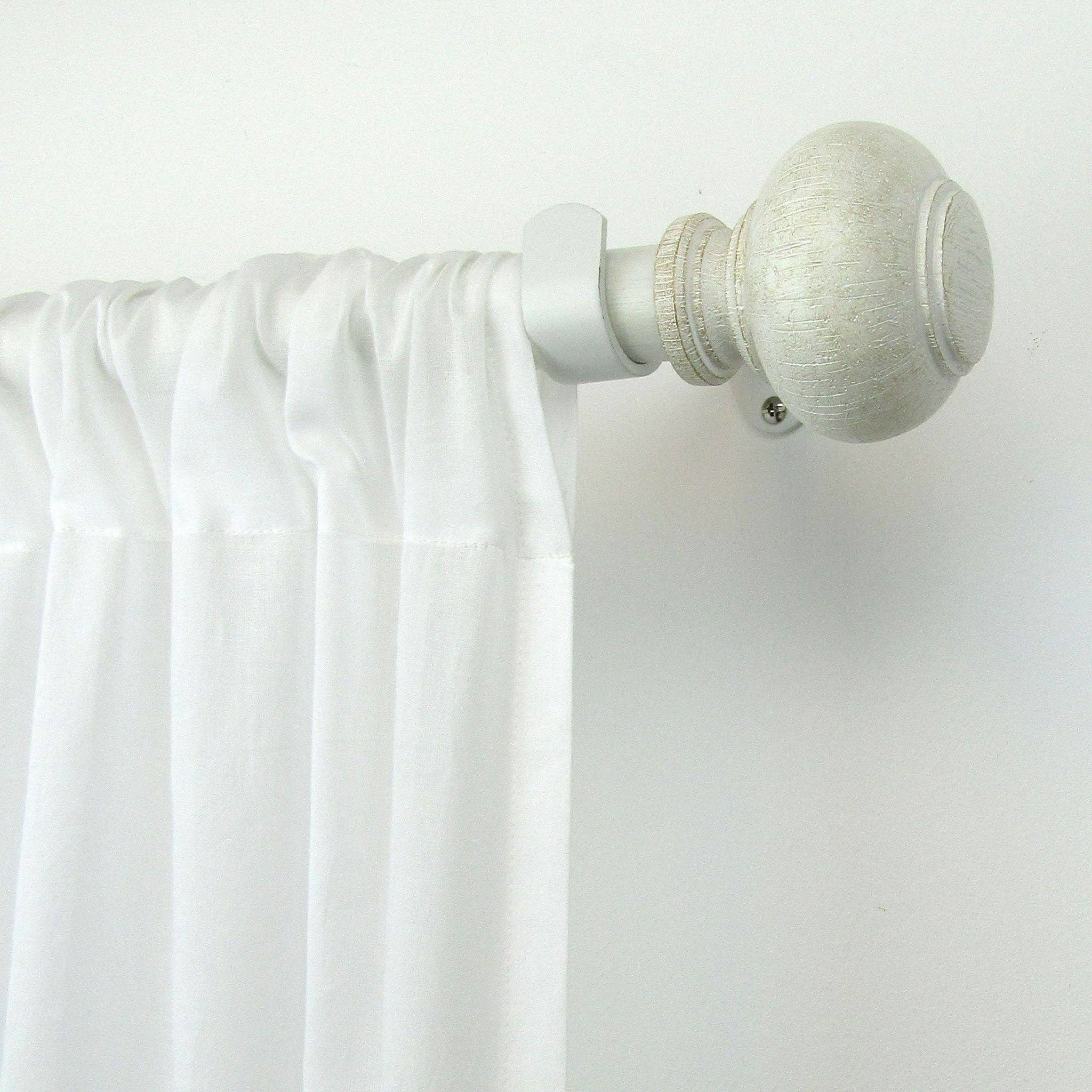 Threadmade Home - Wholesale Curtain Rod - Rhinebeck Rustic Faux Wood 1" Window Drapery Single Curtain Rod1