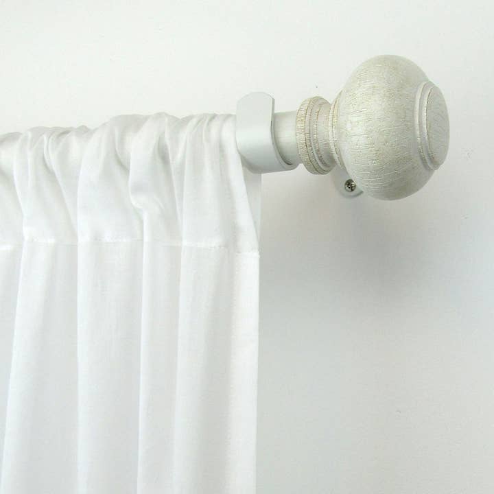 Threadmade Home - Wholesale Curtain Rod - Rhinebeck Rustic Faux Wood 1" Window Drapery Single Curtain Rod1