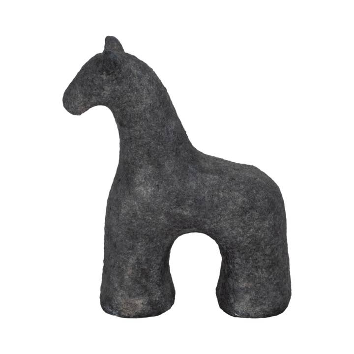 Sagebrook Home - Wholesale Decorative Figurine - Black 6 in. Cement Textured Horse Figurine5