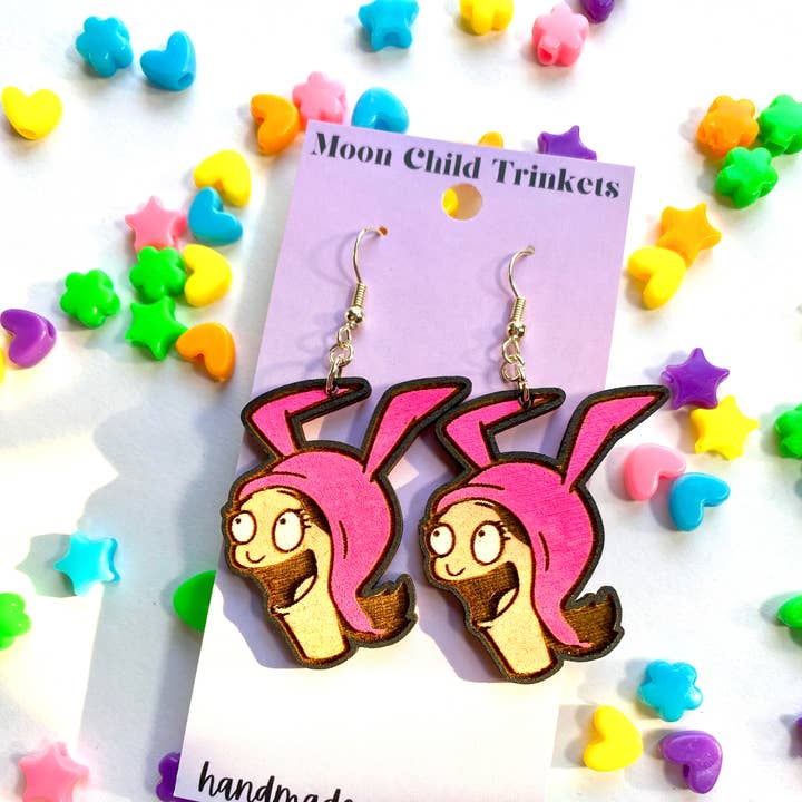 Bobs Burgers Louise Earrings - Pop Culture Jewelry for wholesale by Moon Child Trinkets