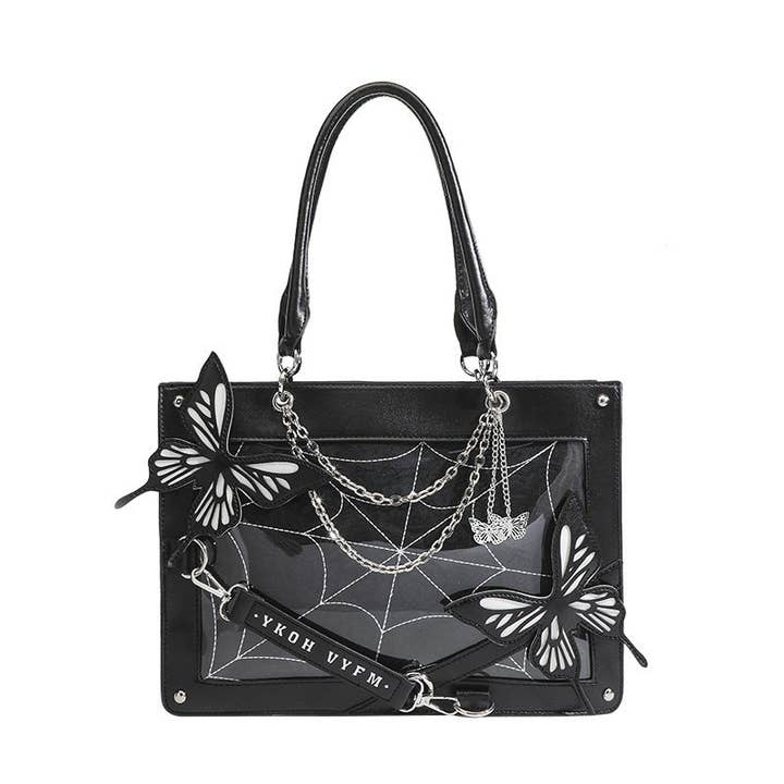 SALINA TRADING INC - Wholesale Top Handle Bag - Women's - Women Fashion Creative Gothic Maze Butterfly Handbag3