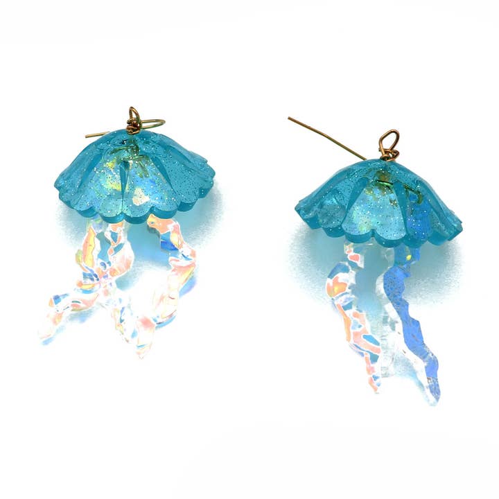Jellyfish Earrings - Blue for wholesale by dconstruct