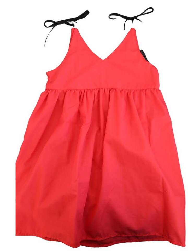 Red Solid Jumper Dress for wholesale by The Baby Bird Boutique