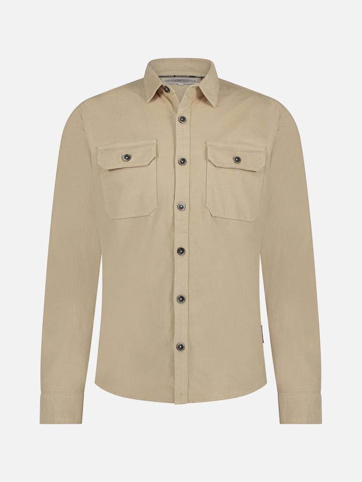 Eagle | Stone skræddersyet skjortejakke til mænd for engroshandel hos Amsterdam Heritage Belts, Bags, Apparel & Jackets EU