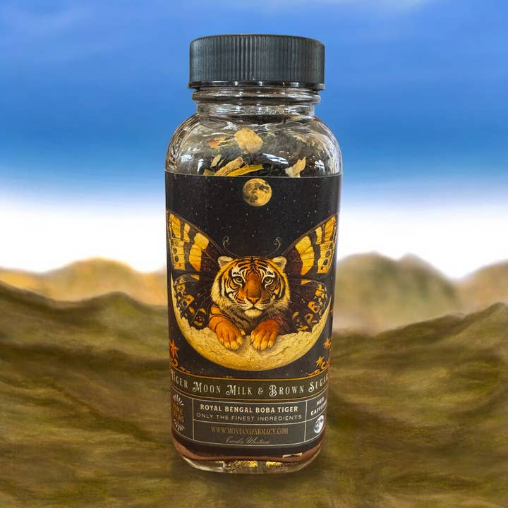 Tiger Moon Milk Brown Sugar Tea Royal Bengal Boba Tiger Tea for wholesale by Montana Farmacy