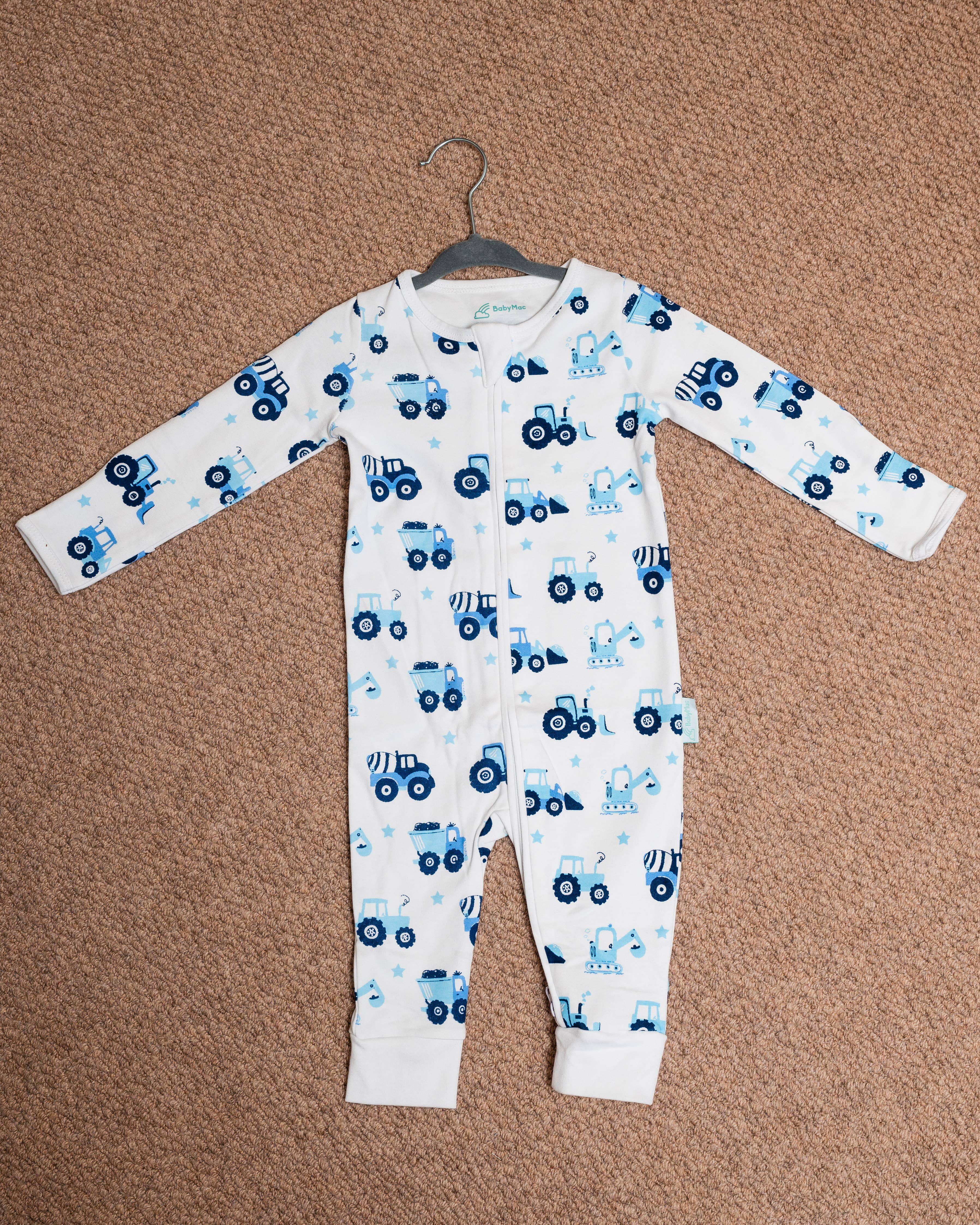 Camions Gigoteuse en coton bio avec motif véhicules en vente sur Faire1