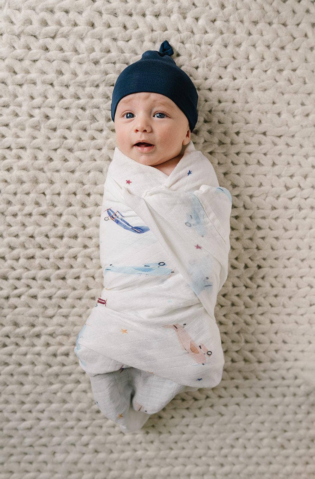 Harp Angel Boutique - Wholesale Swaddle - Baby - Vintage Airplanes Muslin Swaddle Blanket4