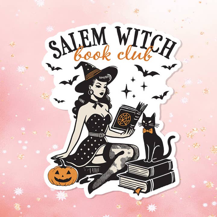 Salem Witch Book Club Sticker Metafysisk for engroshandel hos London Luxury Candles
