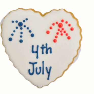 Cœur du 4 juillet pour la vente par The Frosted Baker