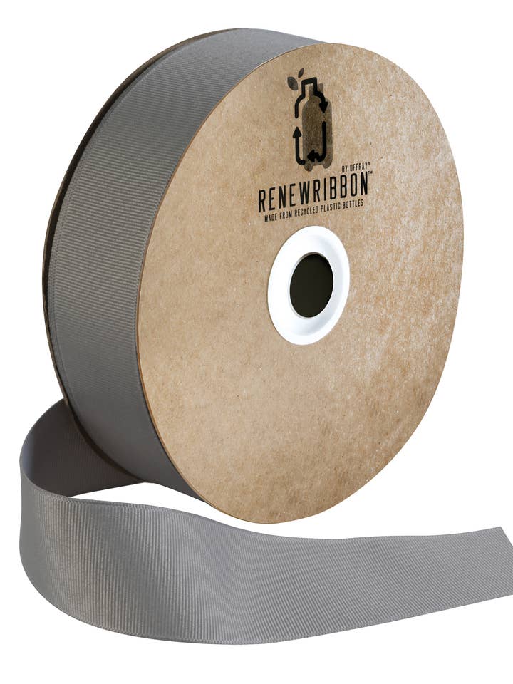 Renew Grosgrain Grey 1-1/2" x 50 Yards for wholesale by Berwick Offray Ribbon