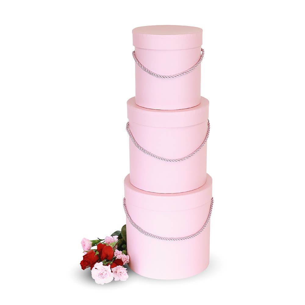 UNIKPACKAGING – wholesale Gift box – Set of 3 Round Flower Boxes with Lids – Gift Packaging6