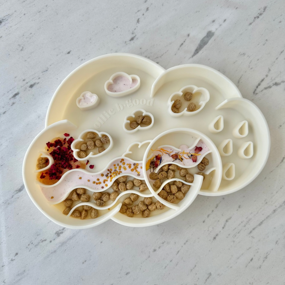 ollie b. good - Wholesale Pet Bowl - Cat/Dog - cloud slow feeder bowl | coconut2