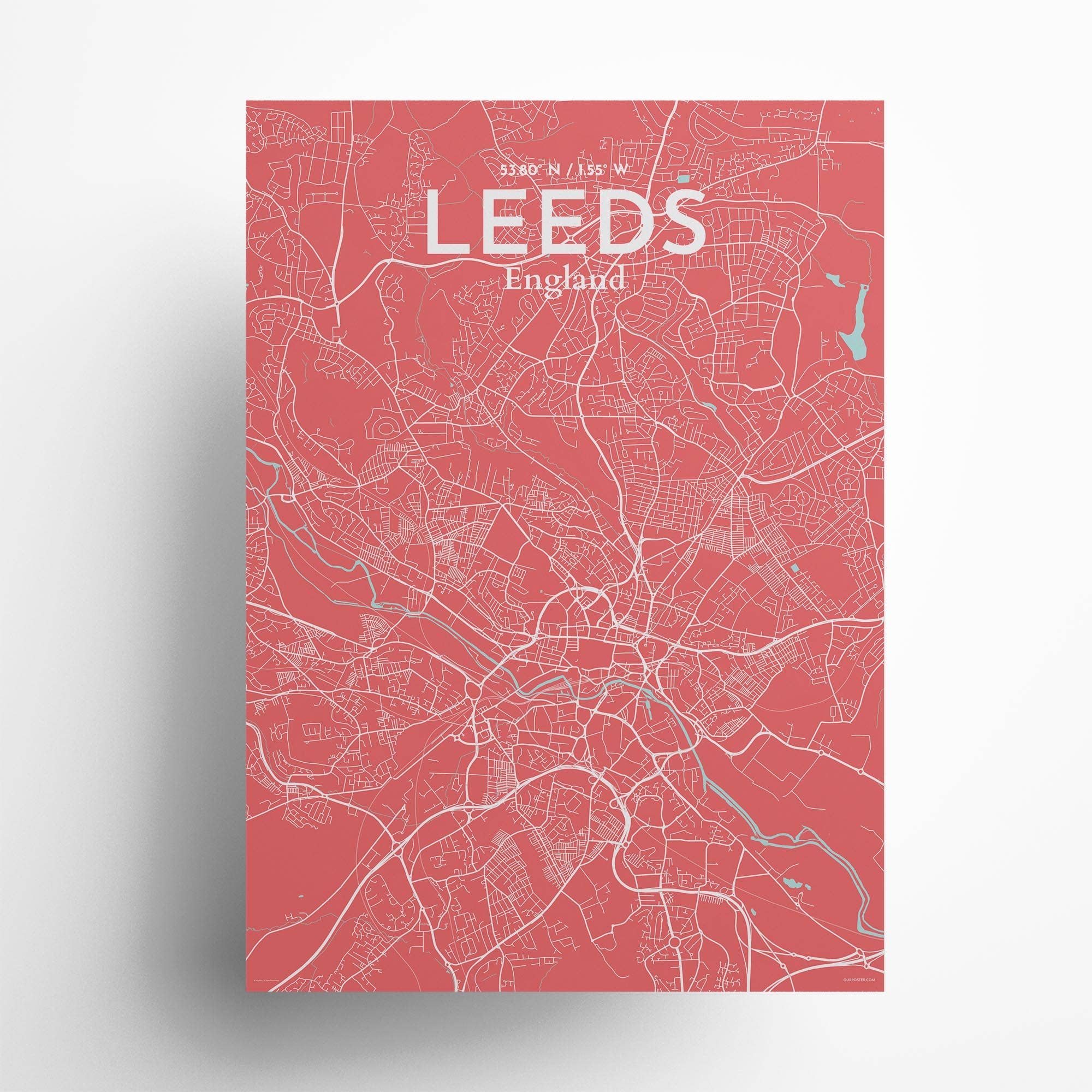 OurPoster.com – wholesale Poster – Leeds karta affisch244