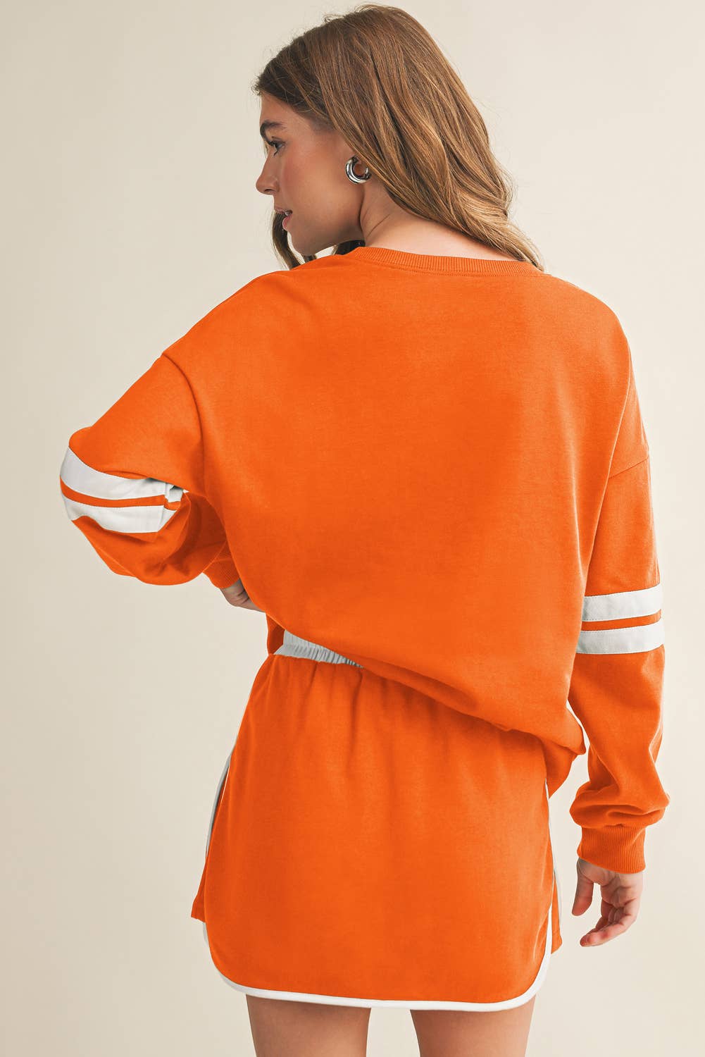 Aapparella - Wholesale Top & Skirt Set - Women's - Stripe Long Sleeve Top & Skort 2 Pcs Set | S-XL14