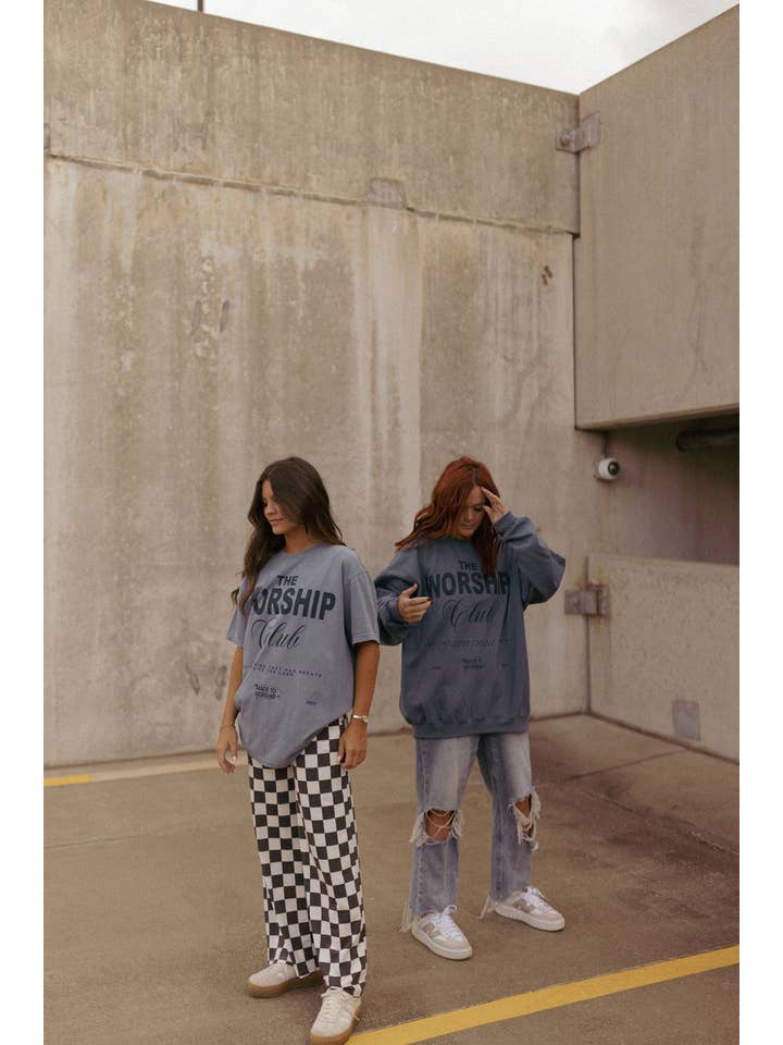 Whitney | Chaudoin Creations - Wholesale Graphic Sweatshirt - Women's - The Worship Club Graphic Tee