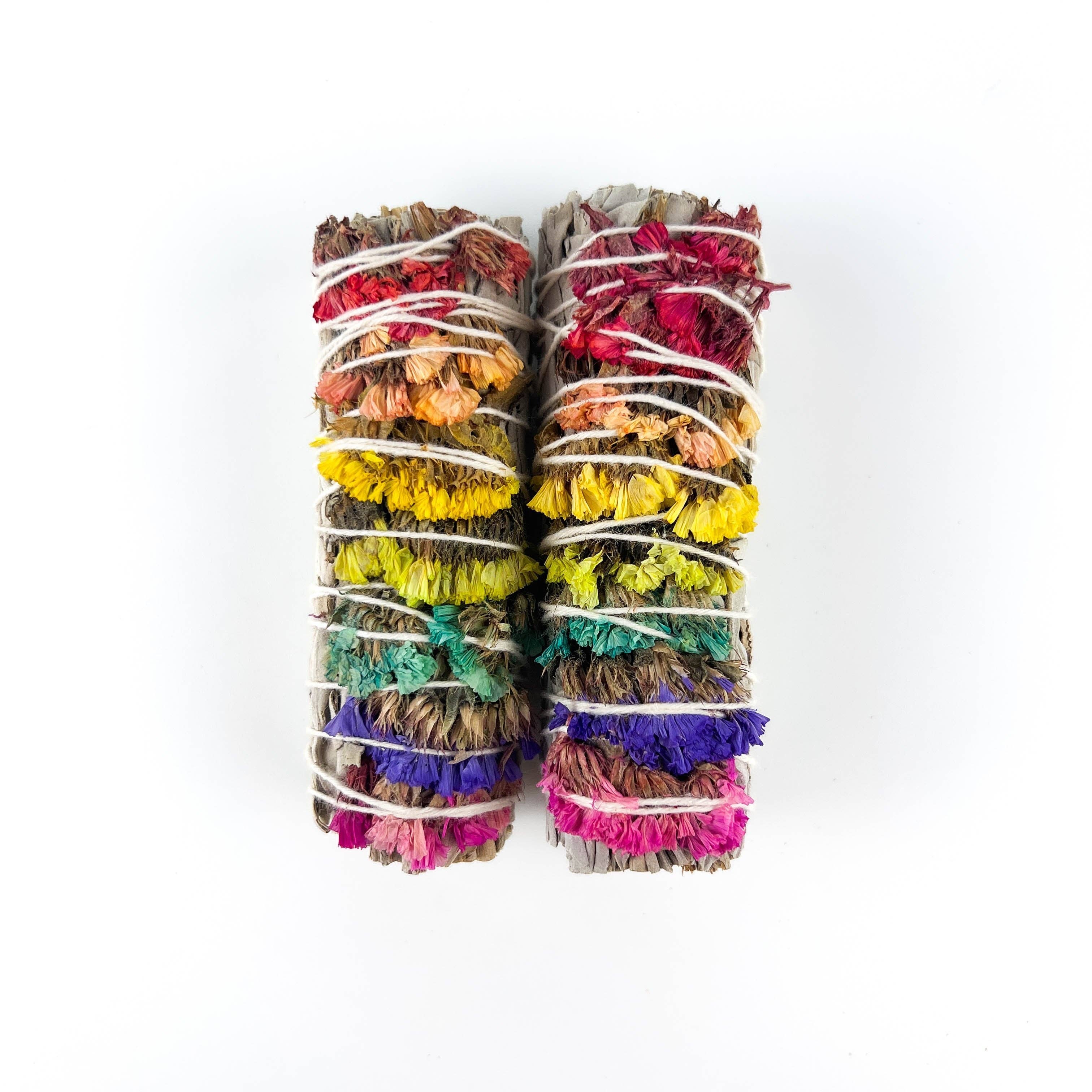 GREENROOTS USA LLC - Wholesale Sage Bundle - 7 Chakra Sinuata Flower White Sage 4" Organic Grown In Cali4